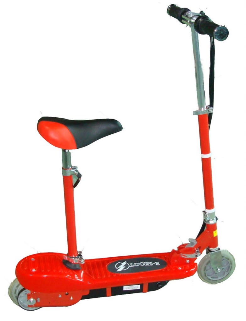 Red Kids Electric Scooter With Seat