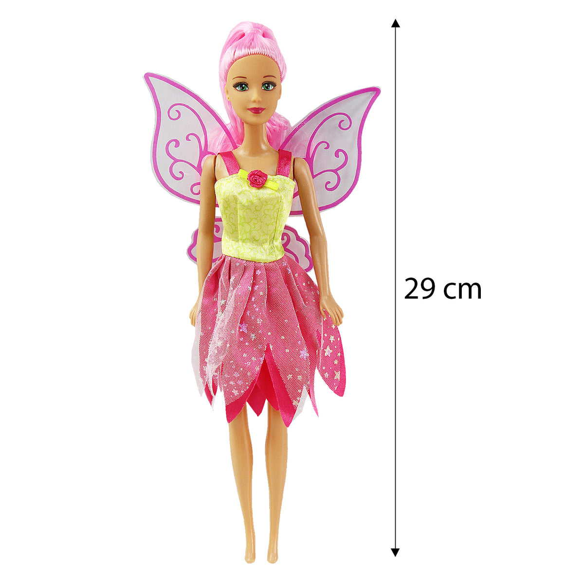 30cm Fairy Princess Doll with Colourful Hair & Wings | 1 Doll or Set of 3