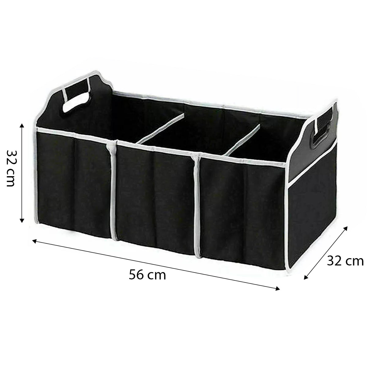 40L Black Foldable Car Boot Organiser -  Pack of 1 or 2