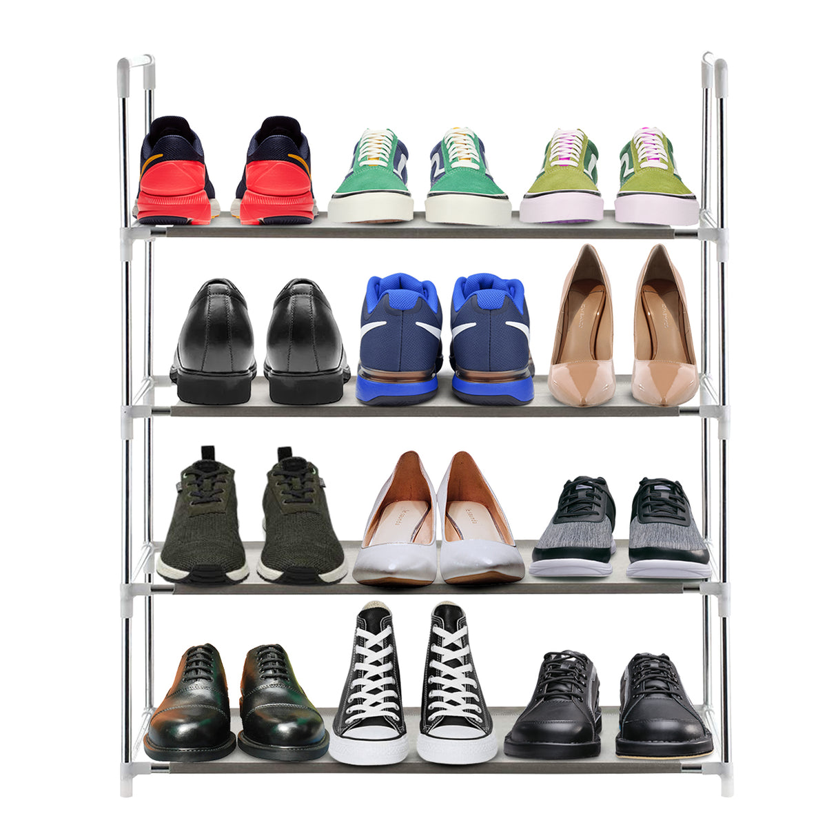 4, 6 or 8 Tier Shoe Rack Storage Unit with Shelves