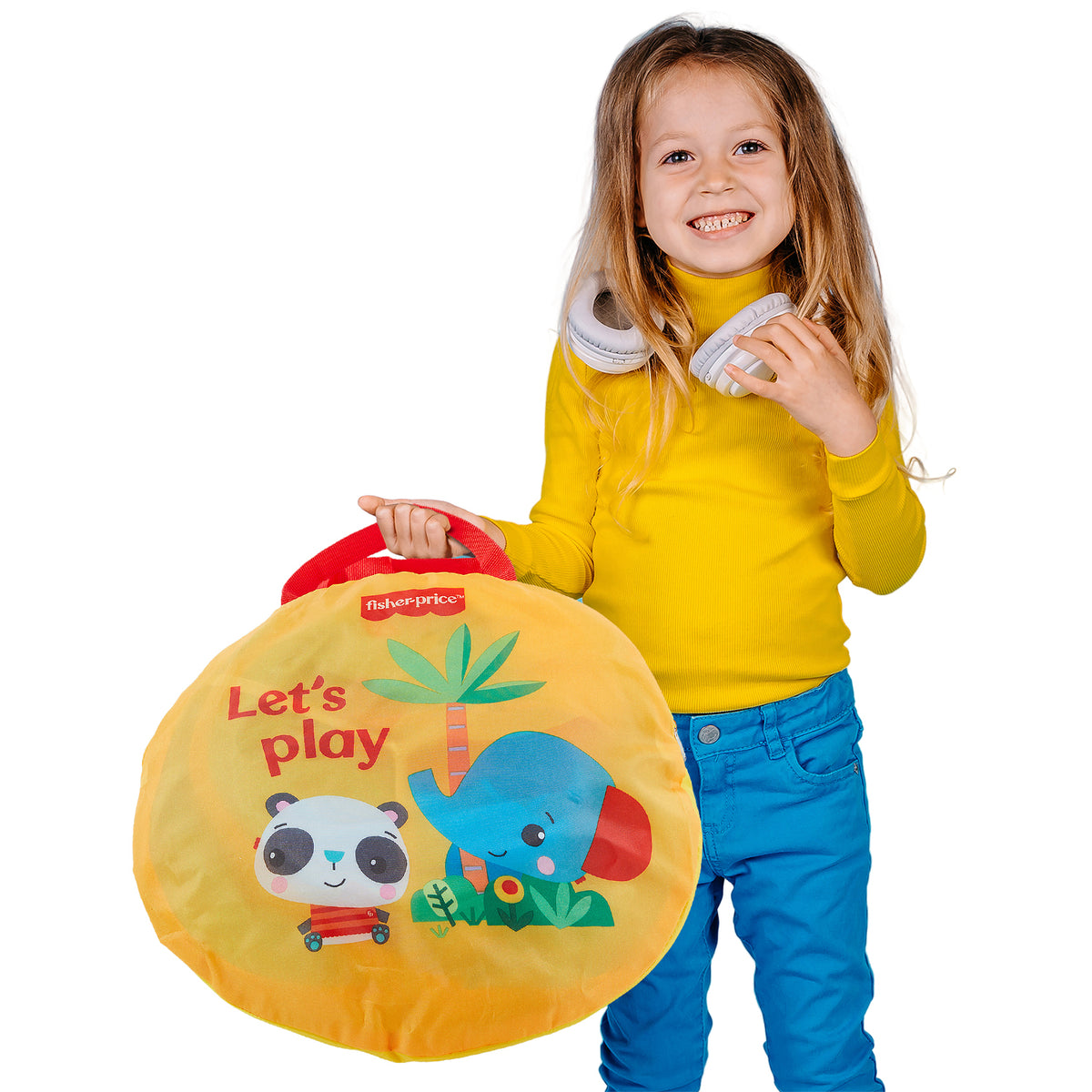 Fisher Price Portable Sports Ball Pit with 25 Ocean Balls & Basketball Hoop