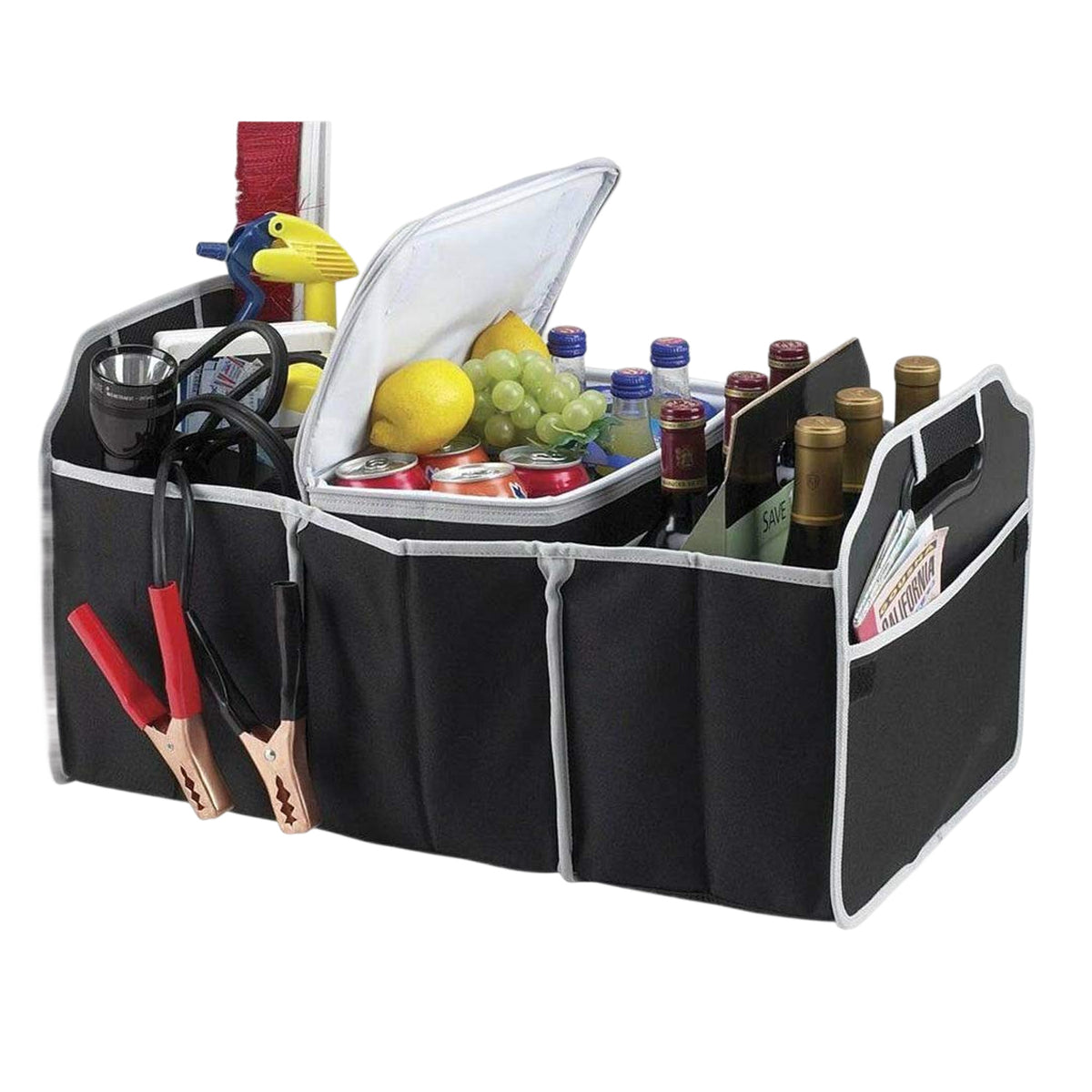 40L Black Foldable Car Boot Organiser -  Pack of 1 or 2