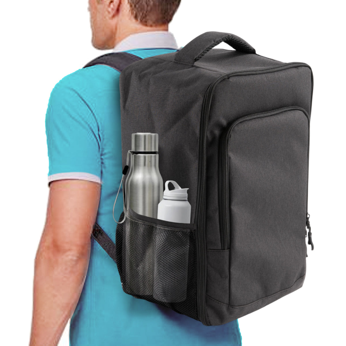 Full Zip Mesh Pocket Underseat Cabin Backpack