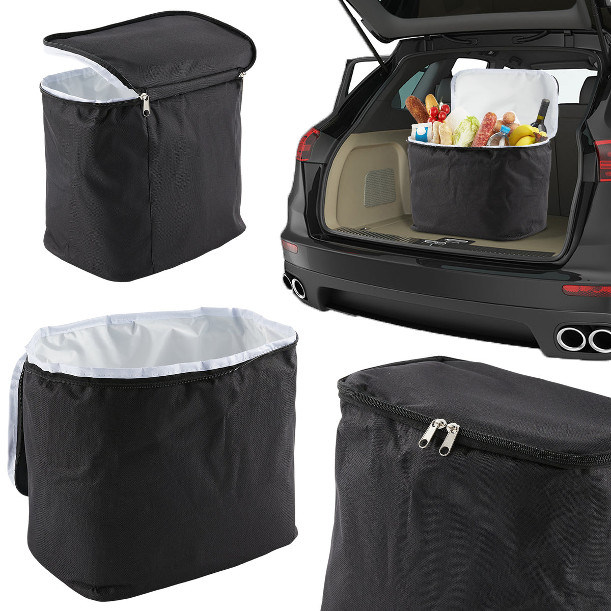 15L Black Insulated Cooler Bag - Pack of 1 or 2