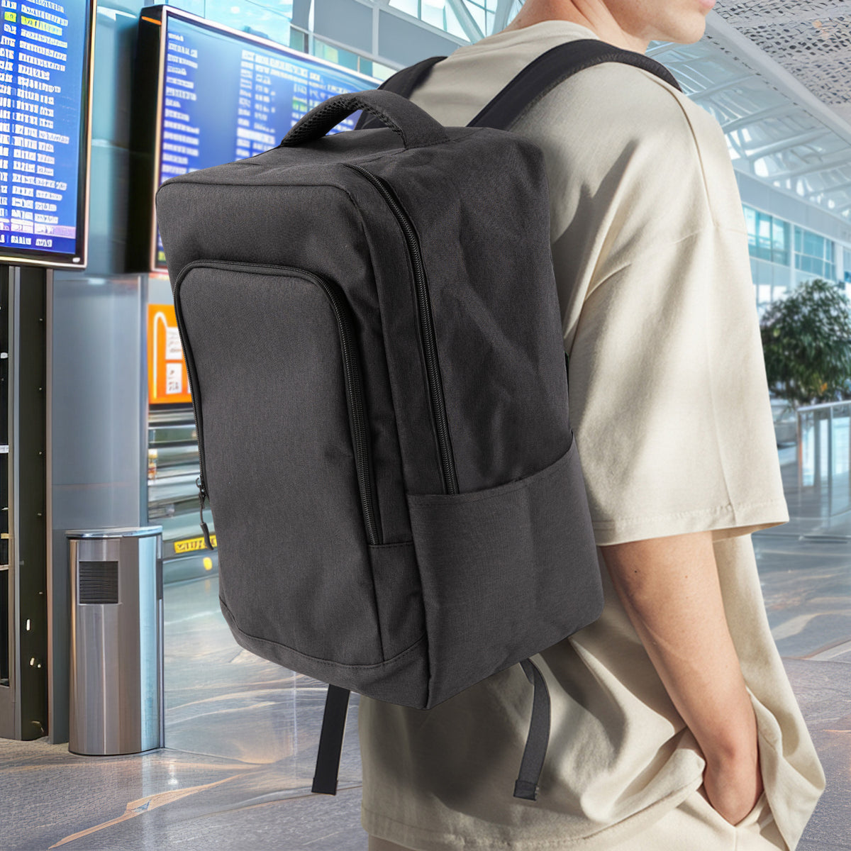 Underseat Cabin Backpack – Half Zip Fabric Pocket
