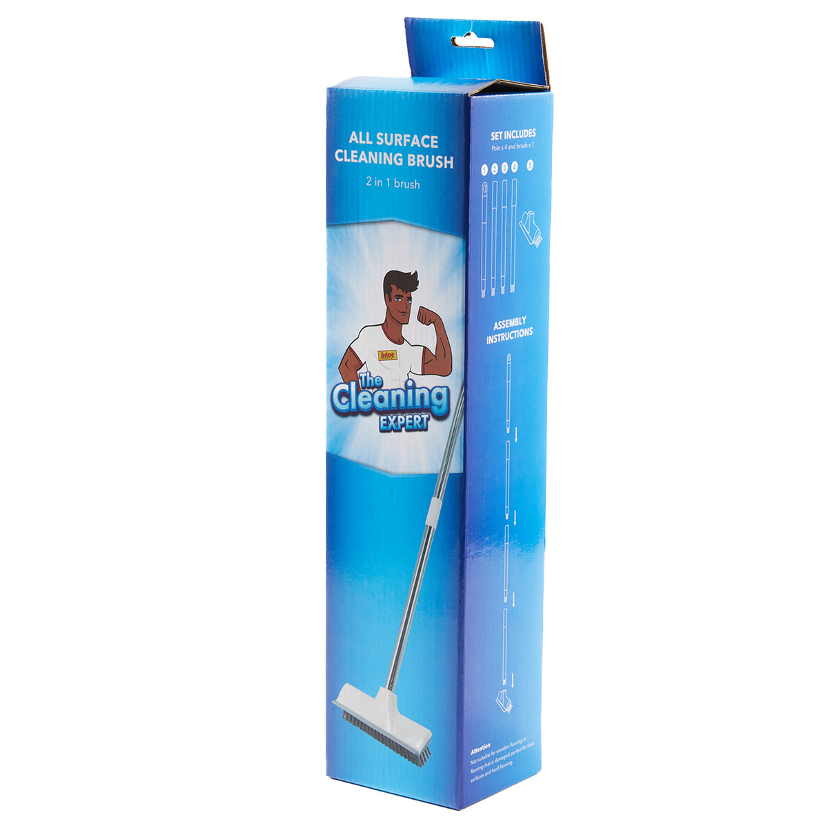 All Surface Cleaning Broom with Squeegee by The Cleaning Expert