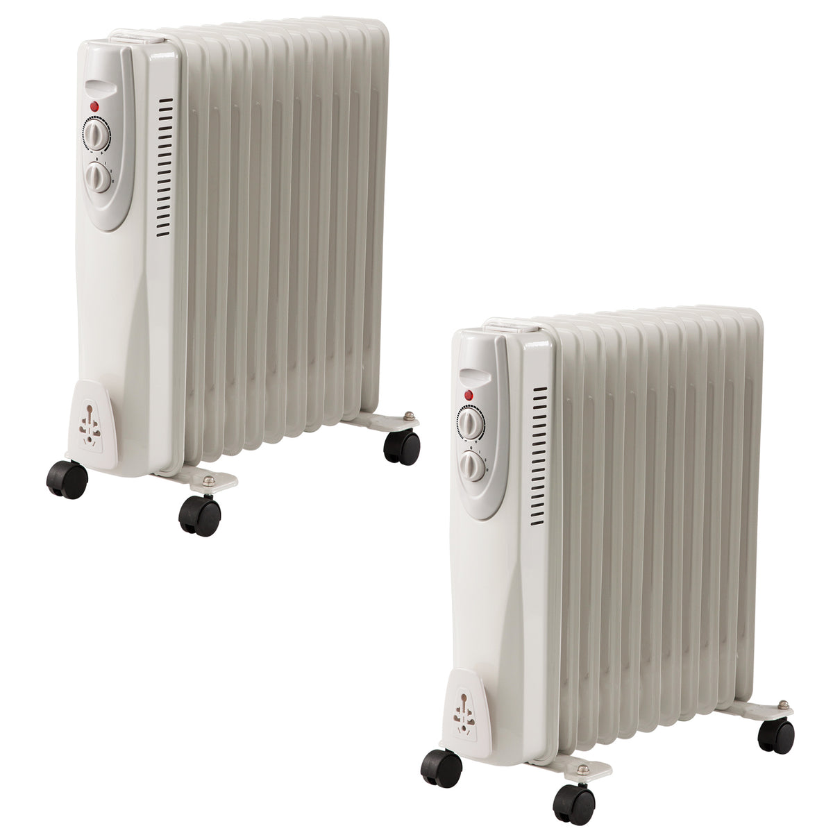 White 11 Fin 2500W Oil Filled Radiator
