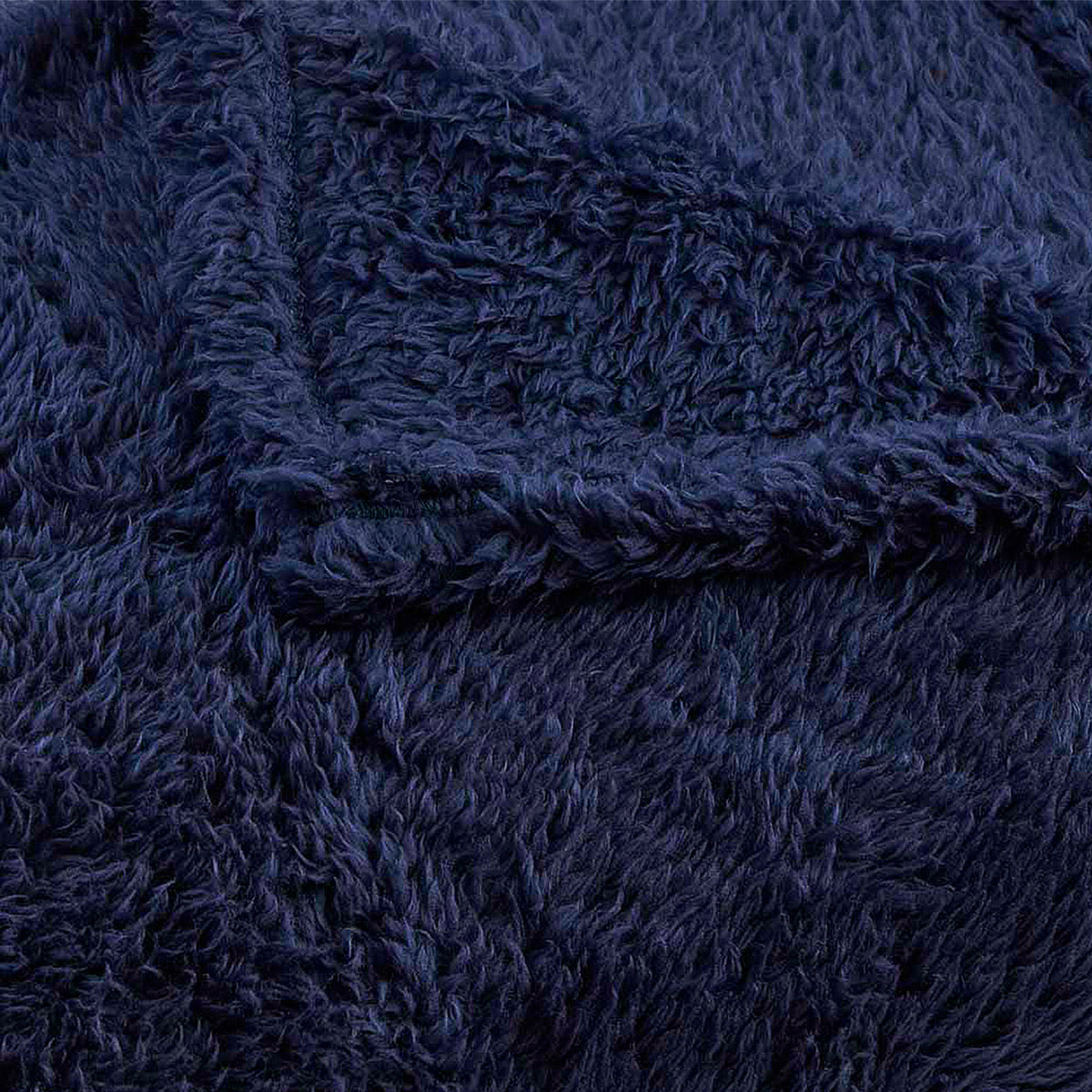 Silentnight Navy Teddy Fleece Throw Blanket