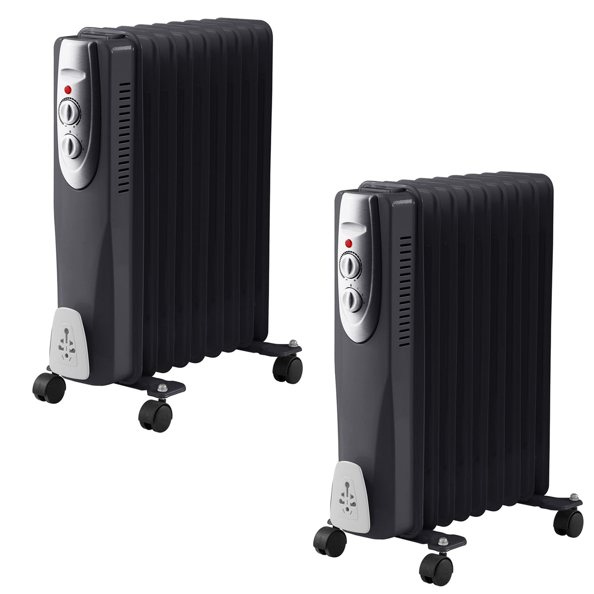 Black 9 Fin 2000W Oil Filled Radiator