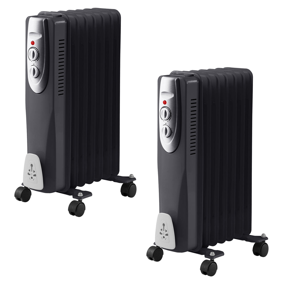Black 7 Fin 1500W Oil Filled Radiator