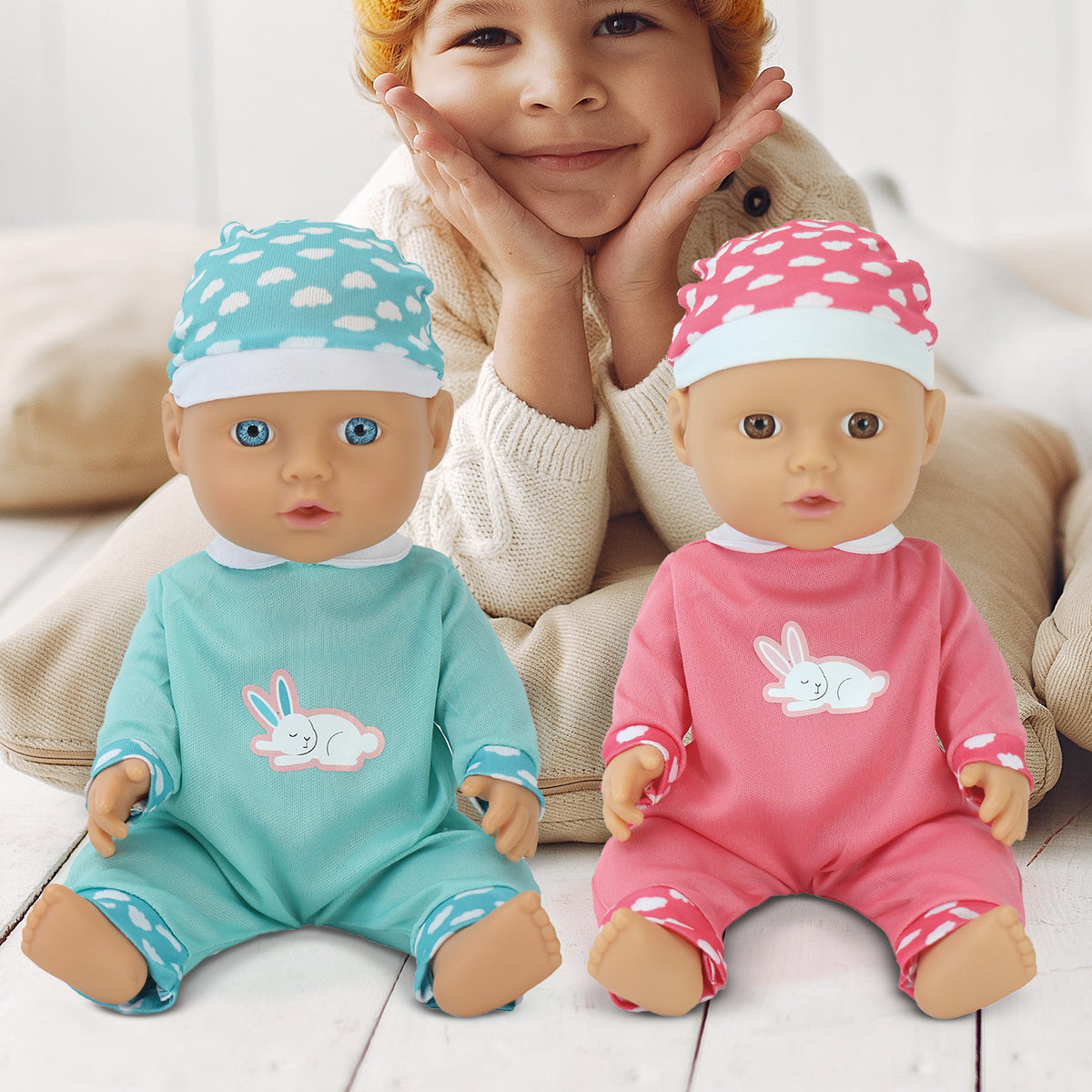 30cm Baby Doll with Accessories | Pink or Blue Gift Set