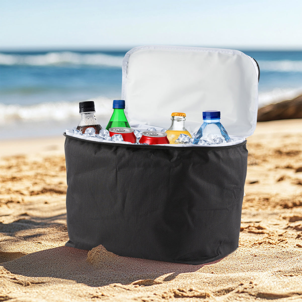 15L Black Insulated Cooler Bag - Pack of 1 or 2