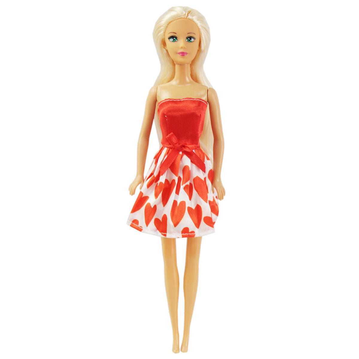 30cm Fashion Doll with Heart-Themed Dress | 1 Doll or Set of 3