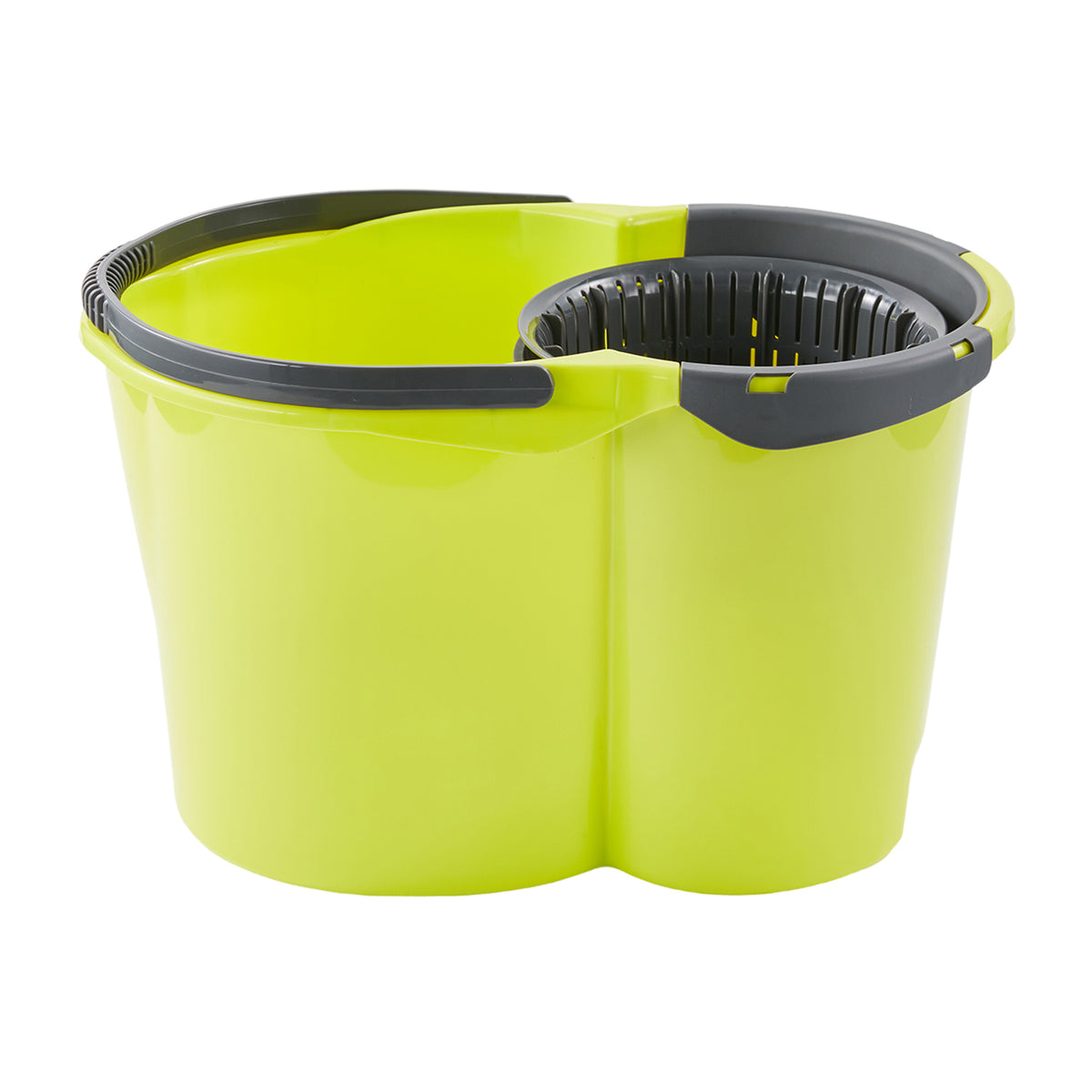 Microfibre Spin Mop & 16L Bucket Set – Green & White