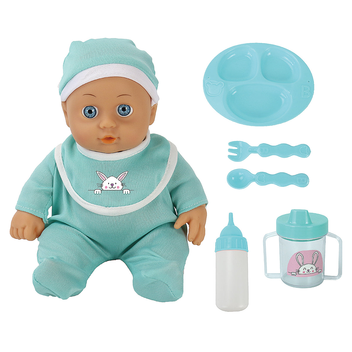 23cm Baby Doll with Accessories | Pink or Blue Set