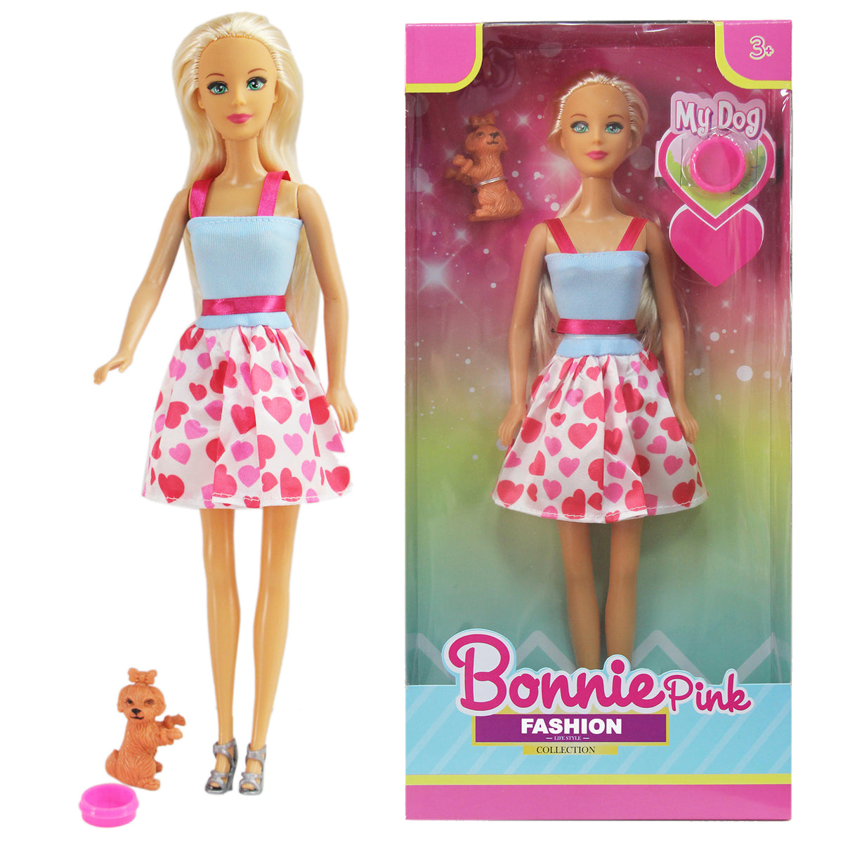 30cm Doll with Pet Dog & Accessories Gift Set