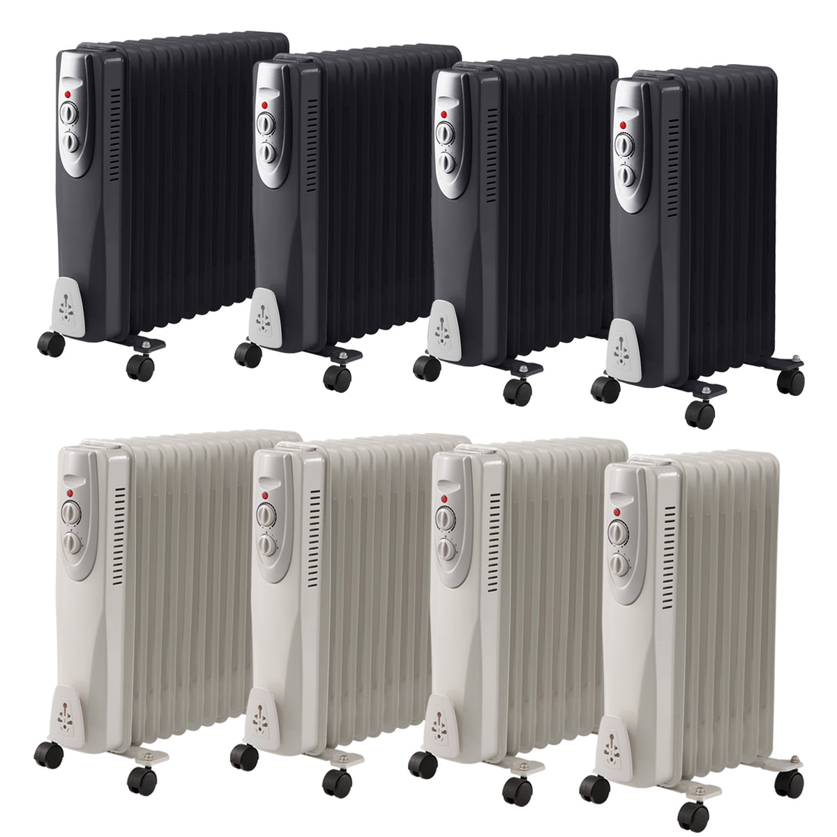 Black 11 Fin 2500W Oil Filled Radiator