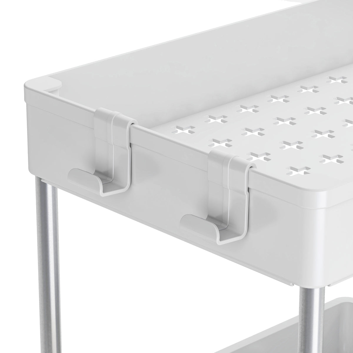 Set of 2 Under sink Storage Organisers with Sliding Shelf– Black or White