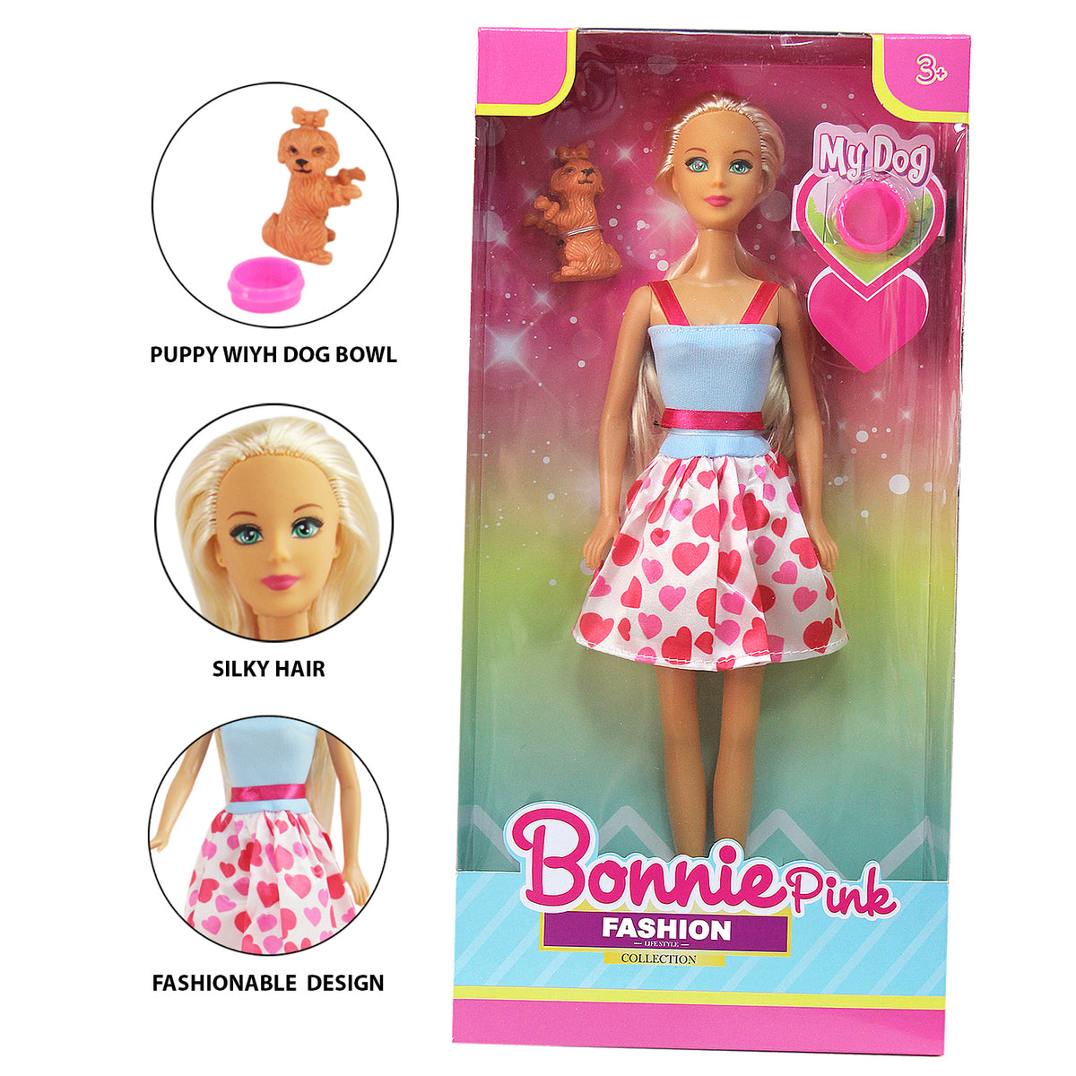 30cm Doll with Pet Dog & Accessories Gift Set