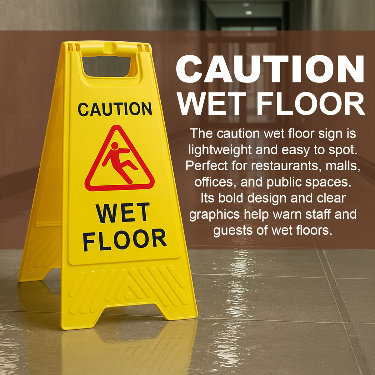 Caution Wet Floor Sign by The Cleaning Expert