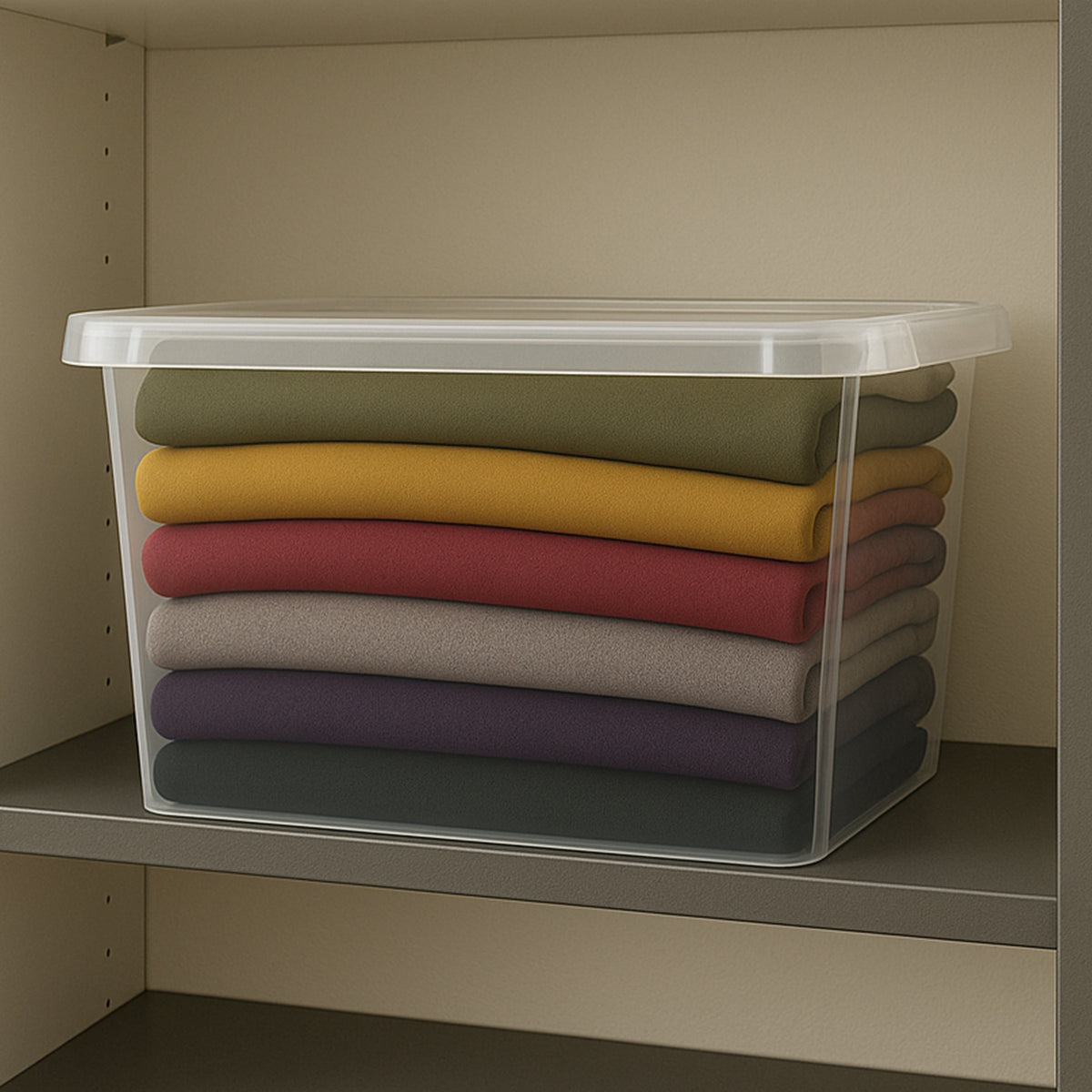 30L Clear Box with Clear Lid by STASH'D Storage –  Pack of 1 or 4