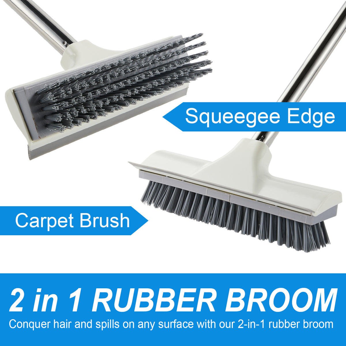 All Surface Cleaning Broom with Squeegee by The Cleaning Expert