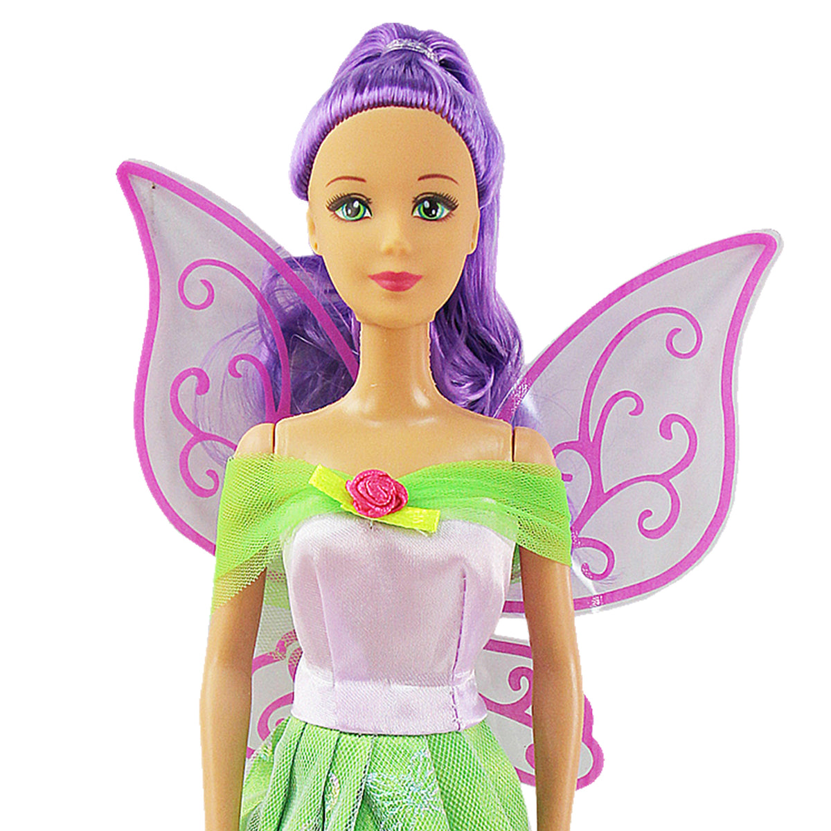 30cm Fairy Princess Doll with Colourful Hair & Wings | 1 Doll or Set of 3