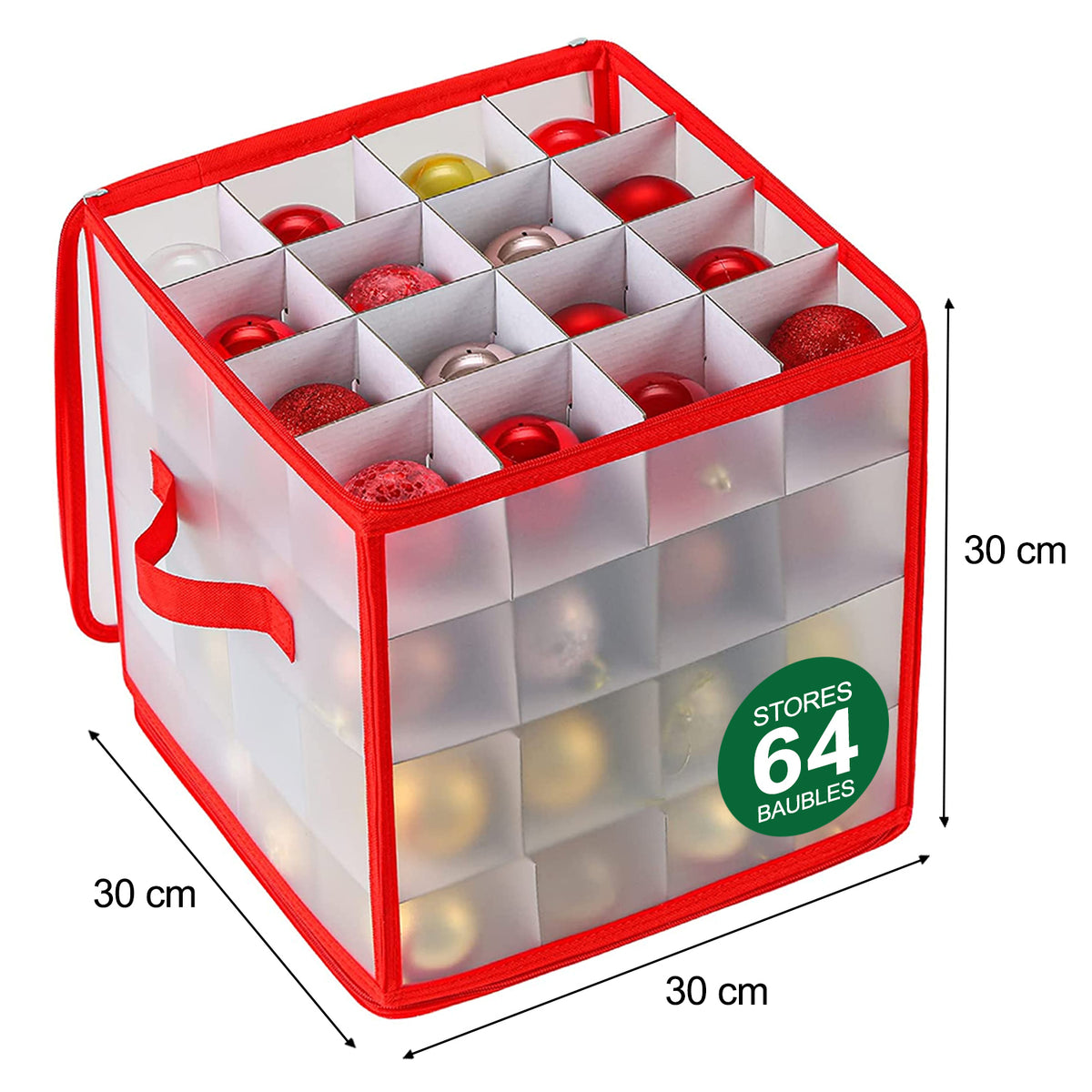 64 Christmas Tree Baubles Storage Box