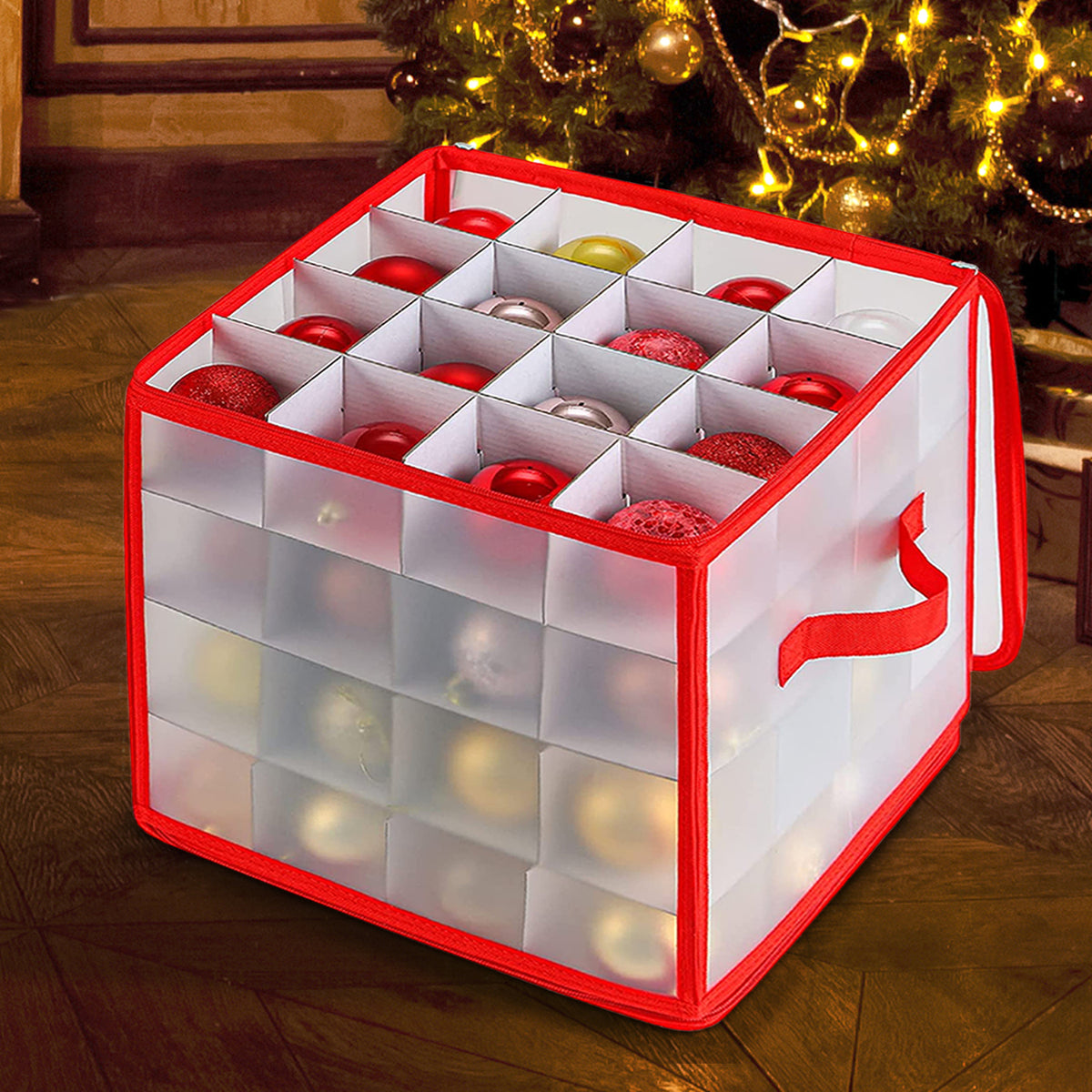 64 Christmas Tree Baubles Storage Box