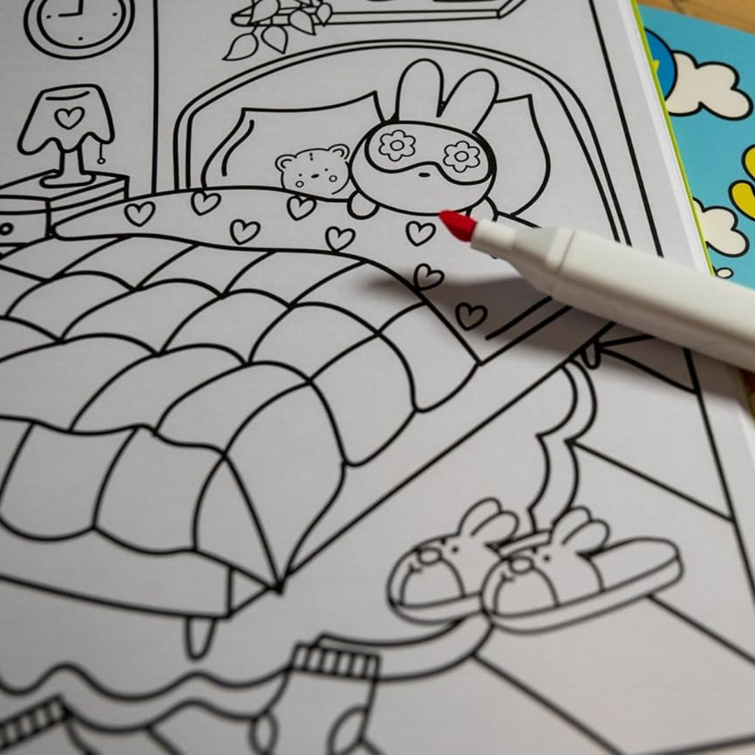 Sunny Vibes Cute & Bold Cosy Colouring Book Bundle