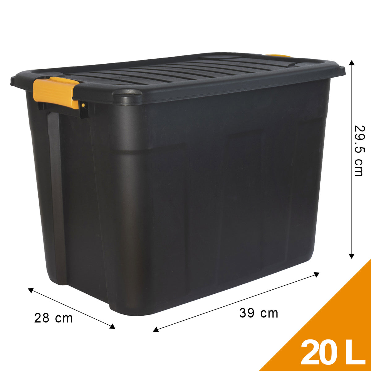 Parabox Lockable Heavy Duty Stackable Storage Box & Lid - 20L or 42L