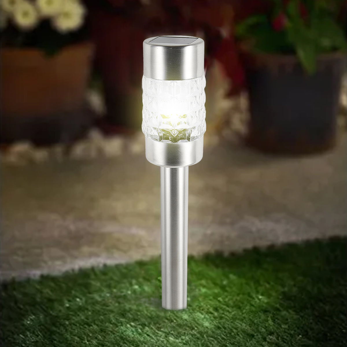 Solar Bollard Stake Lights – Regular or Large |  Pack of 1, 2 or 4