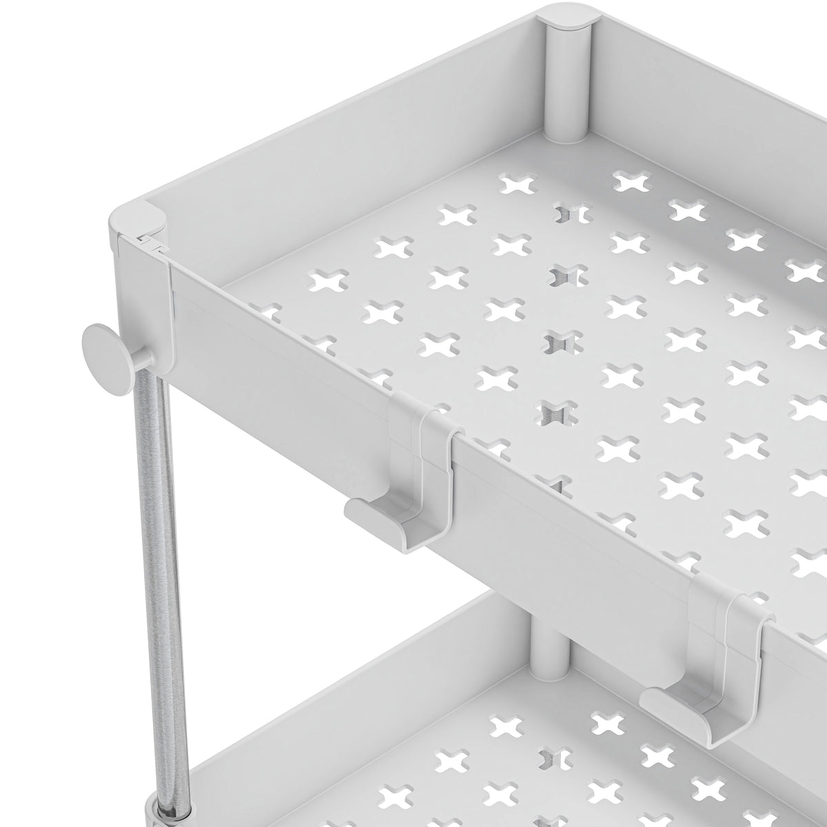 4 Tier Wide Storage Trolley with Wheels – Black or White