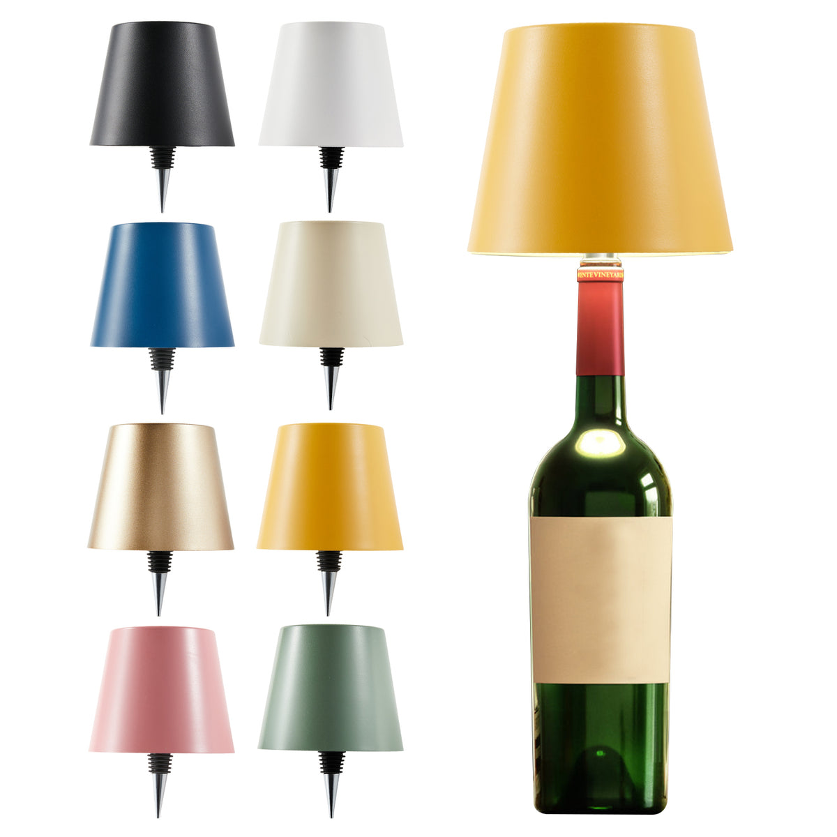 Cordless LED Bottle Stopper Lamp
