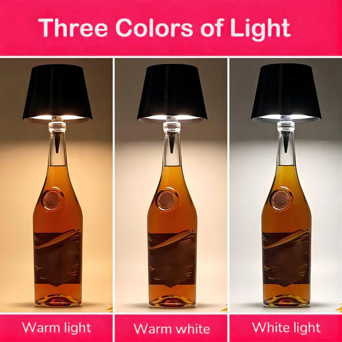 Cordless LED Bottle Stopper Lamp
