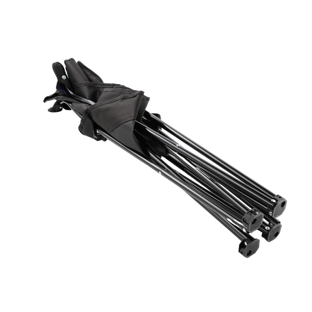 Black Folding Camping Chair with Carry Bag - Pack of 1, 2, 4 or 6