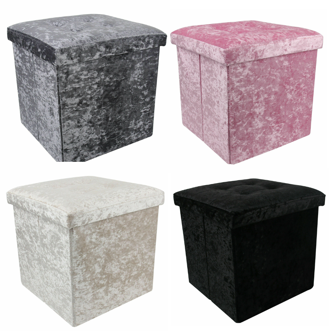 Crushed Velvet Foldable Storage  by Daniel James