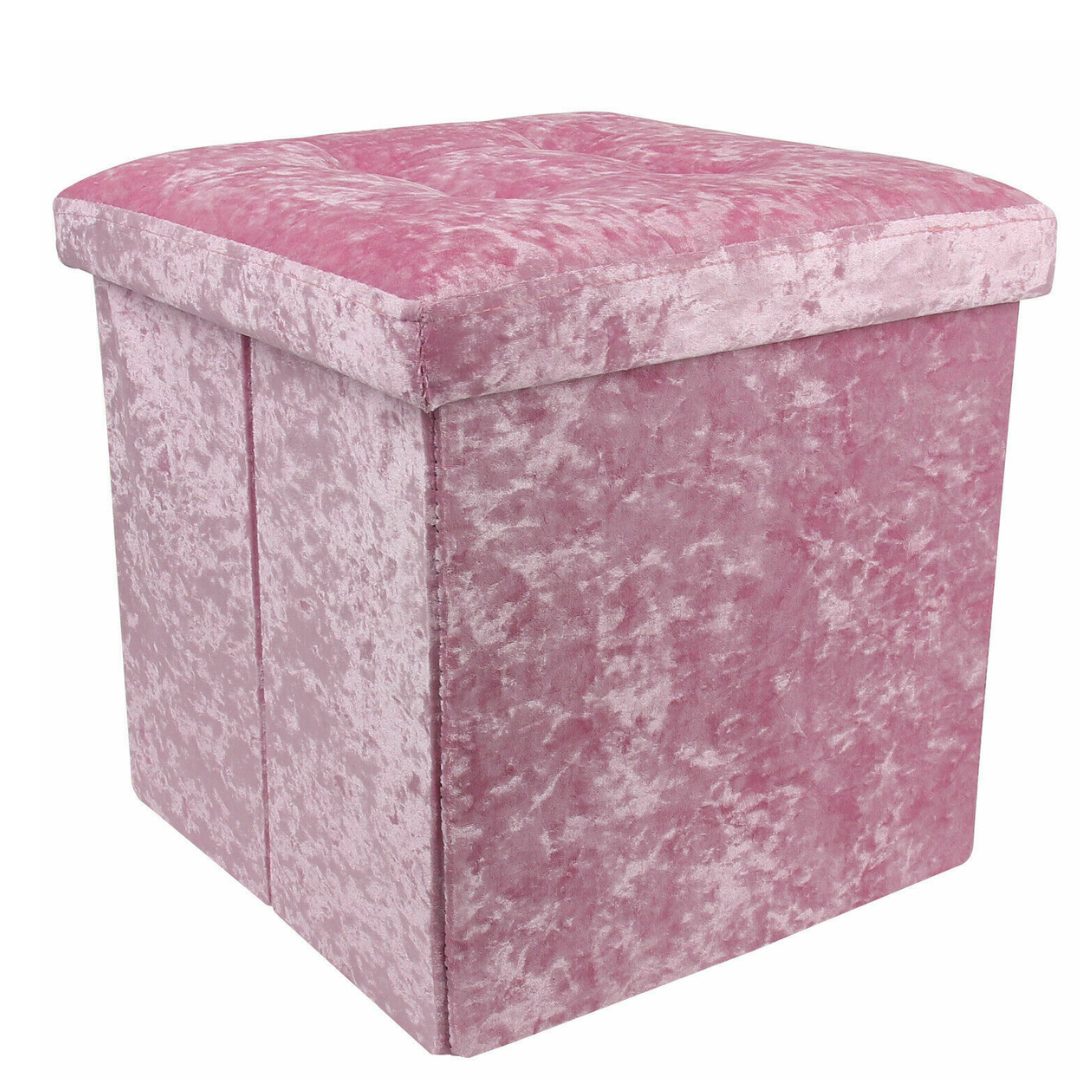 Crushed Velvet Foldable Storage  by Daniel James