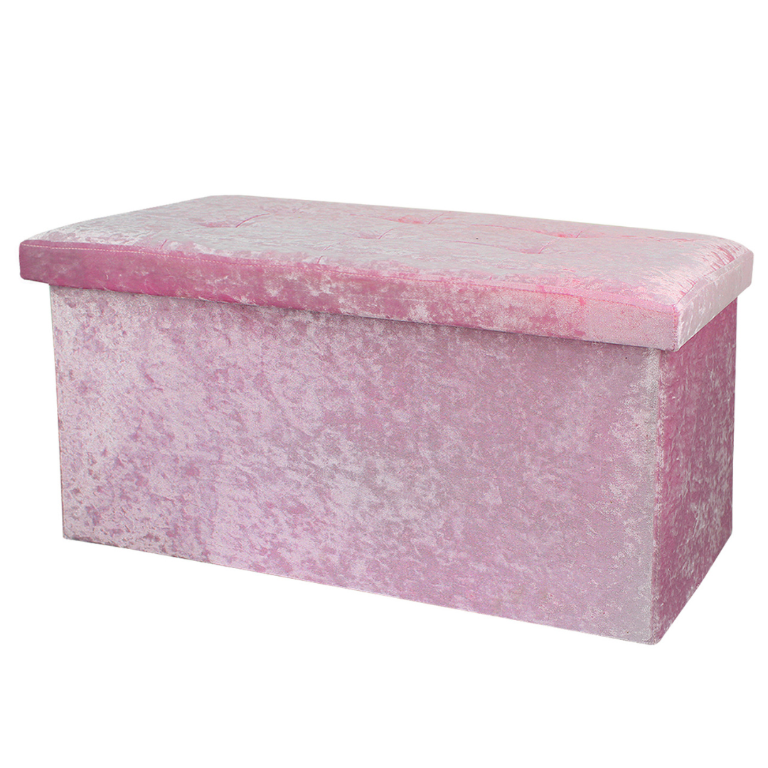 Crushed Velvet Foldable Storage  by Daniel James