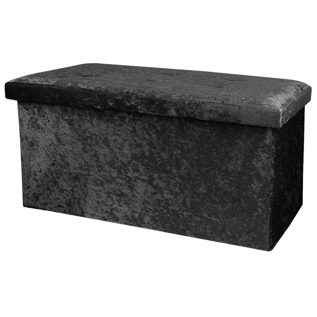 Crushed Velvet Foldable Storage  by Daniel James