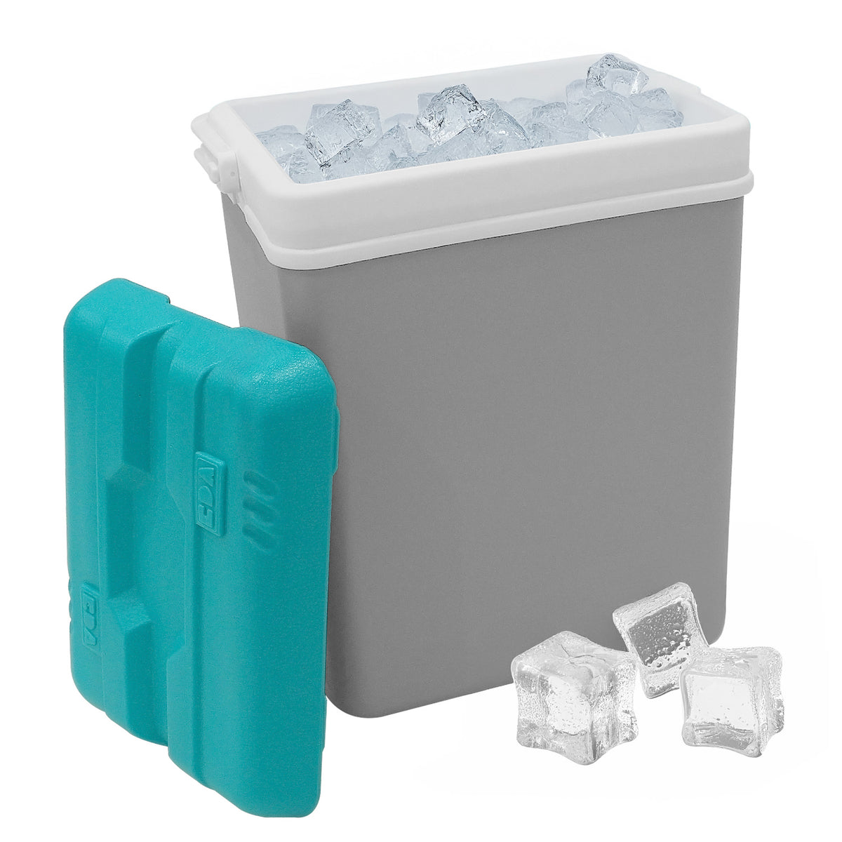 Insulated Cooler Box with Handle – 15L, 24L & 35L – Turquoise or Grey