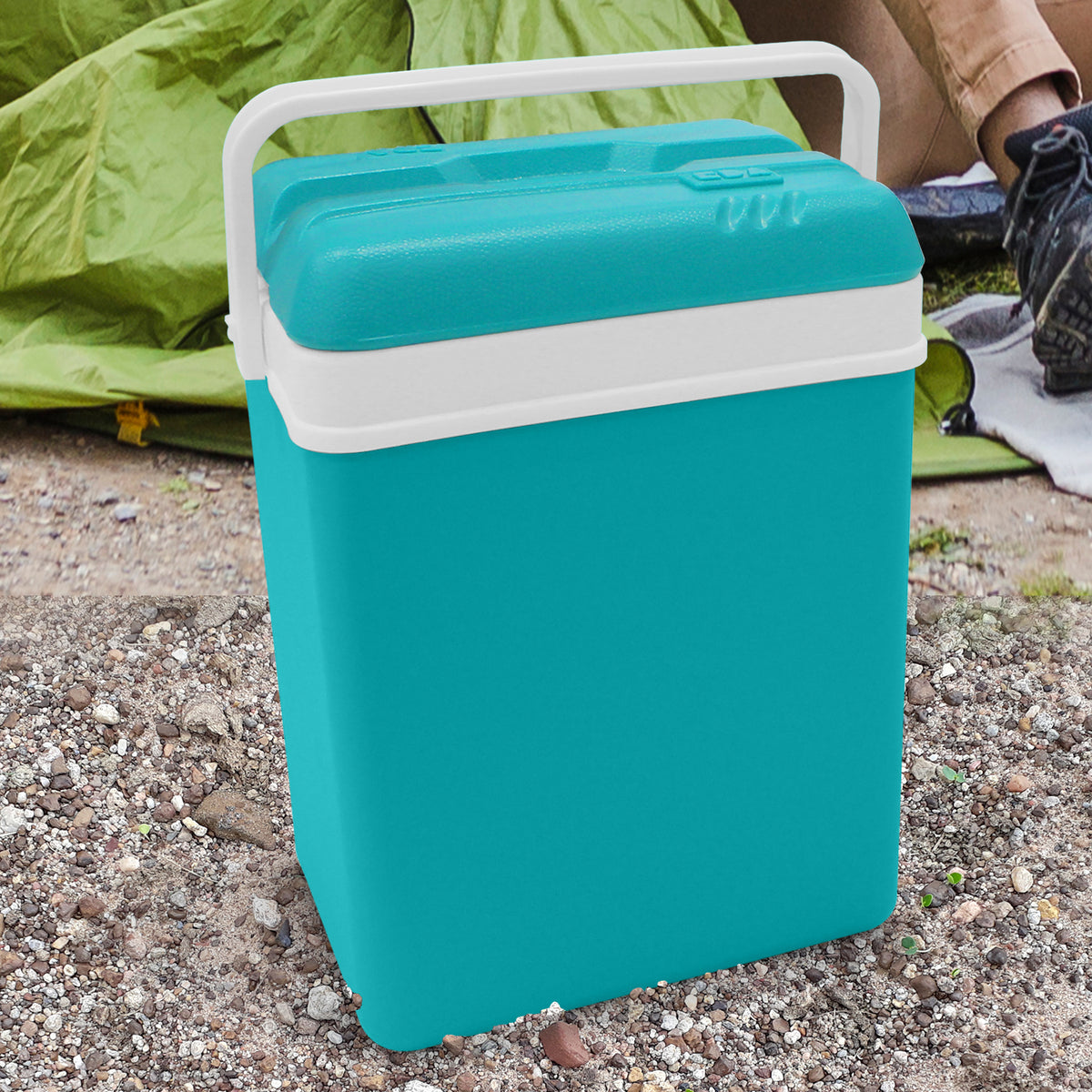 Insulated Cooler Box with Handle – 15L, 24L & 35L – Turquoise or Grey