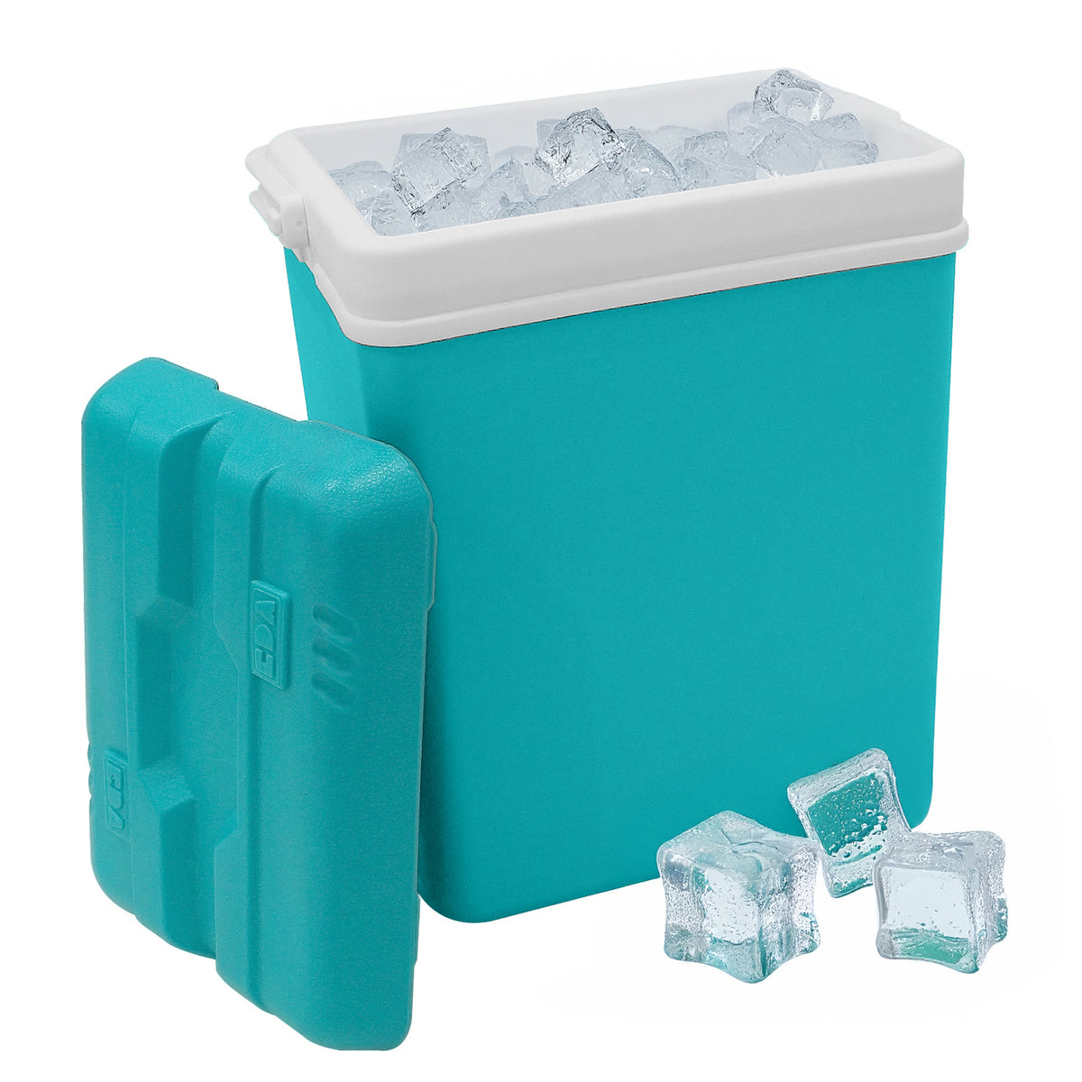 Insulated Cooler Box with Handle – 15L, 24L & 35L – Turquoise or Grey
