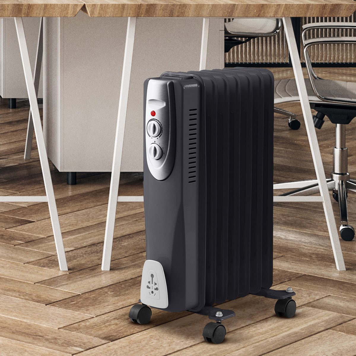 Black 7 Fin 1500W Oil Filled Radiator