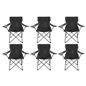 Black Folding Camping Chair with Carry Bag - Pack of 1, 2, 4 or 6