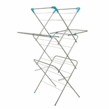 3 Arm Folding Clothes Airer With Wings