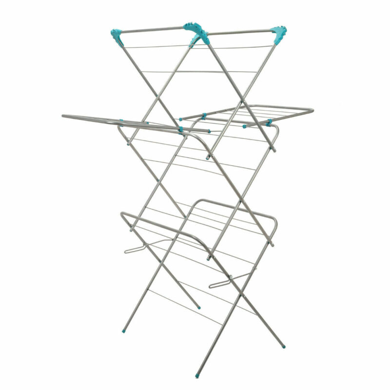 3 Arm Folding Clothes Airer With Wings