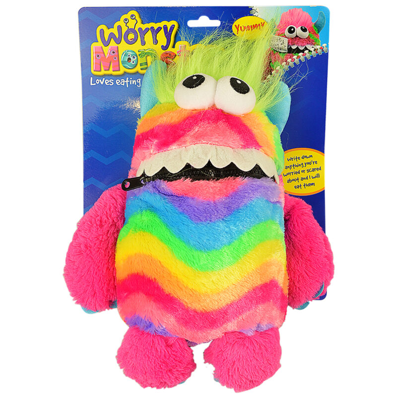 Large Multicoloured Plush Worry Monster