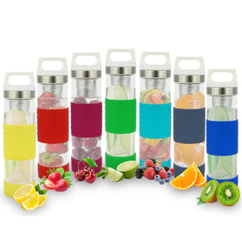 400ml Sigg Double Wall Hot or Cold Glass Infusion Drinks Bottle
