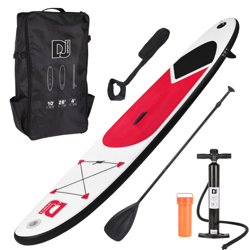Red 10ft Inflatable Stand Up Paddle Board